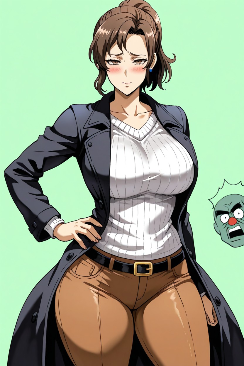 Looking At Viewer, Belt, Big Ass Hentai AI Porn
