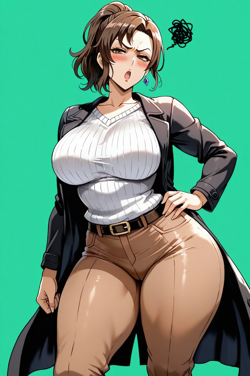 Annoyed Expression, Front View, No Doodles Hentai AI Porn
