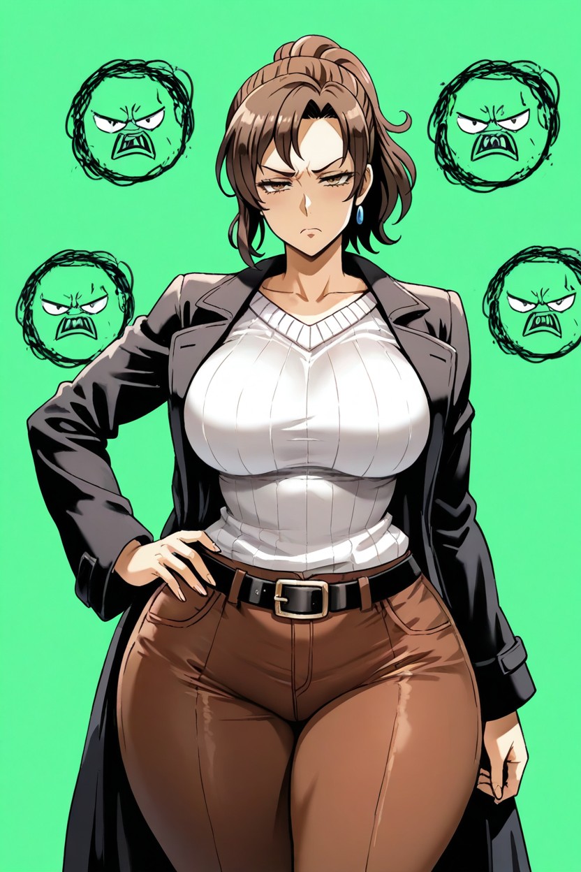 Brown Eyes, 25+, No Doodles Hentai AI Porn