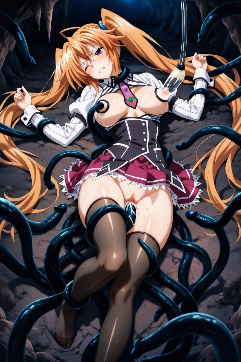 Skinny, 25+, Tentacles Grab The Thigh Hentai AI Porn