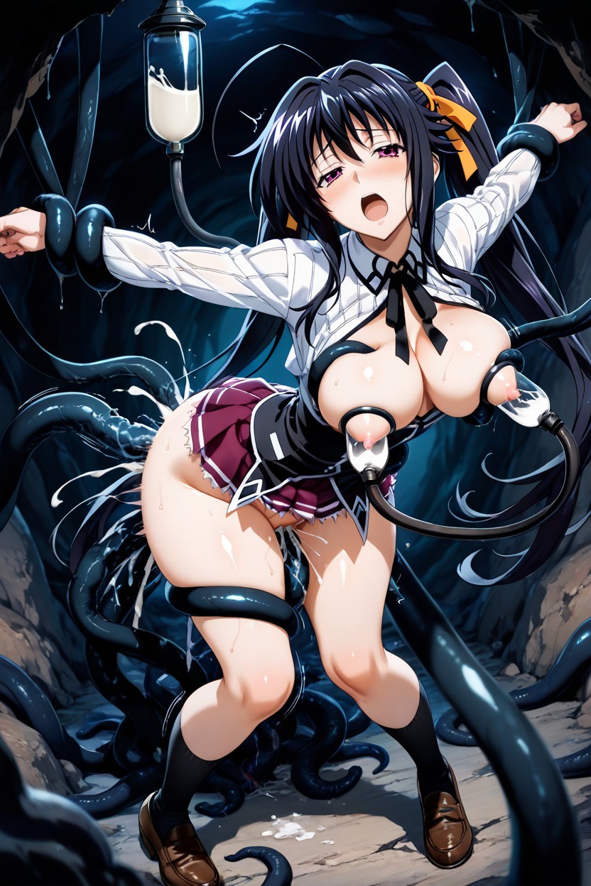 Double Penetration, Tentacles Around Body, Exposed Nipple Hentai AI Porn