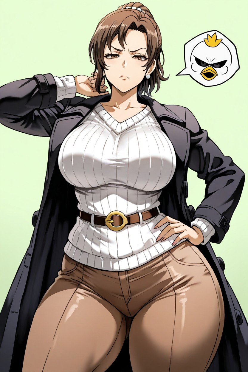 Curvy Milf, Empty Background, Alone Hentai IA