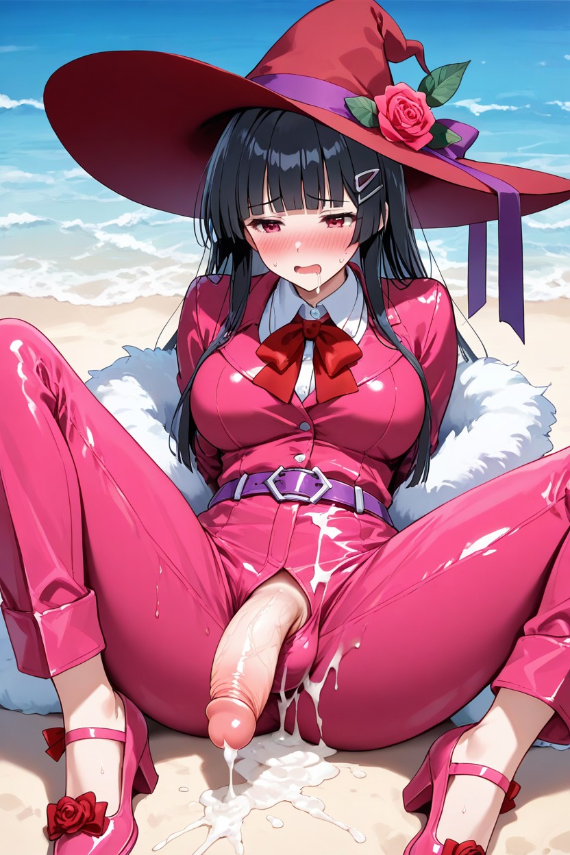 Magenta Pantsuit, Rose In The Hat, Magenta Shirt Porno IA