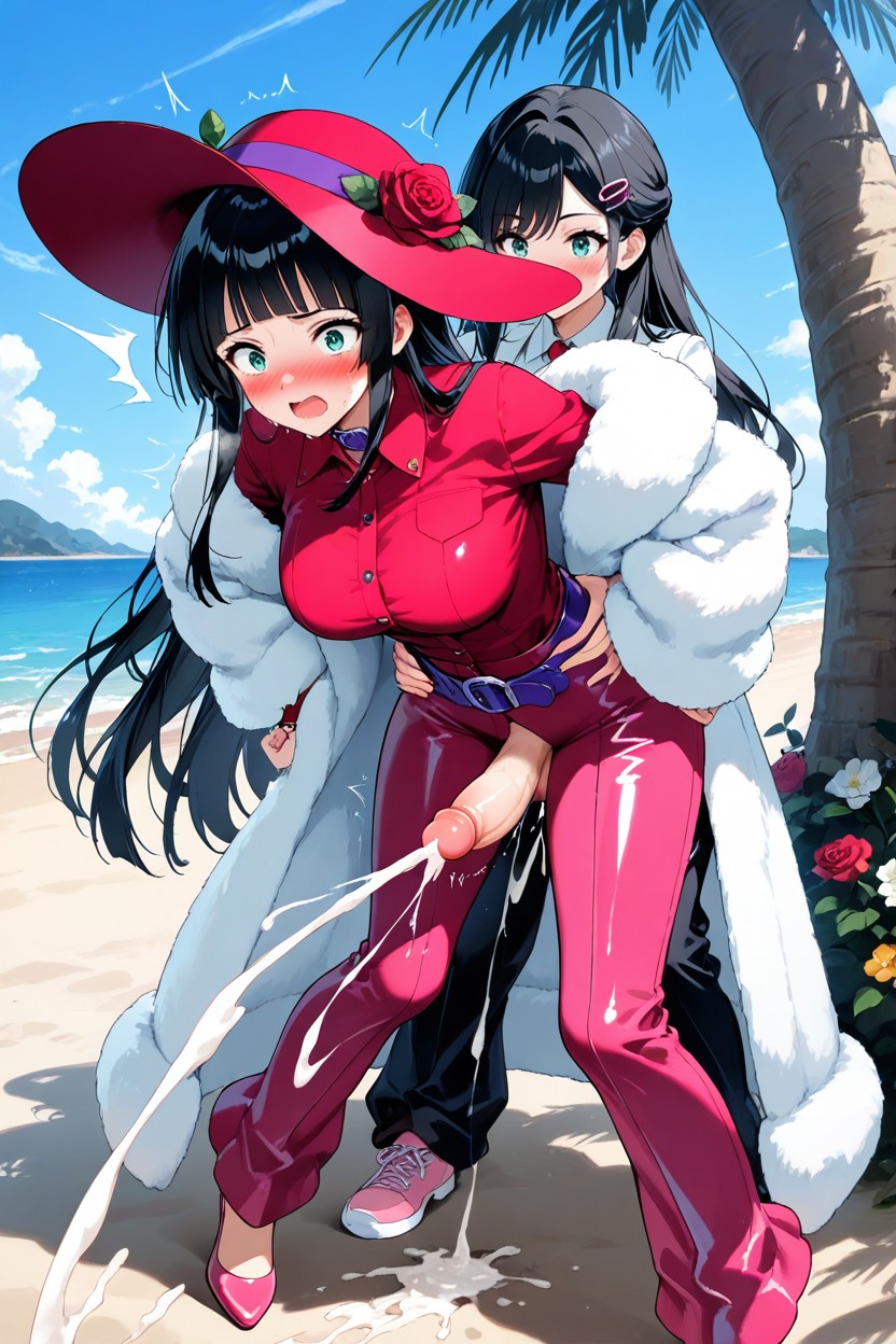Japanese, Grabbing From Behind, Long Sleeves AI Porn