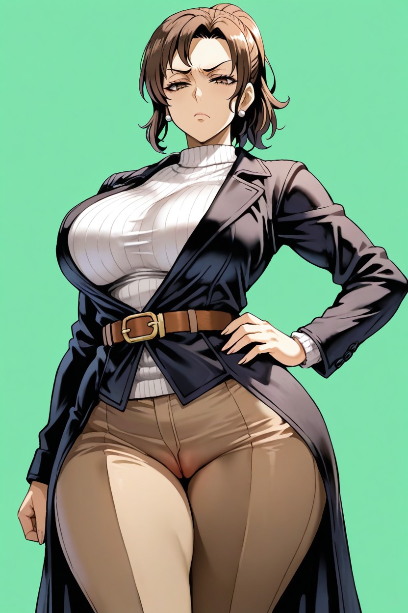 Curvy Milf, Wide Hips, Alone Hentai AI Porn