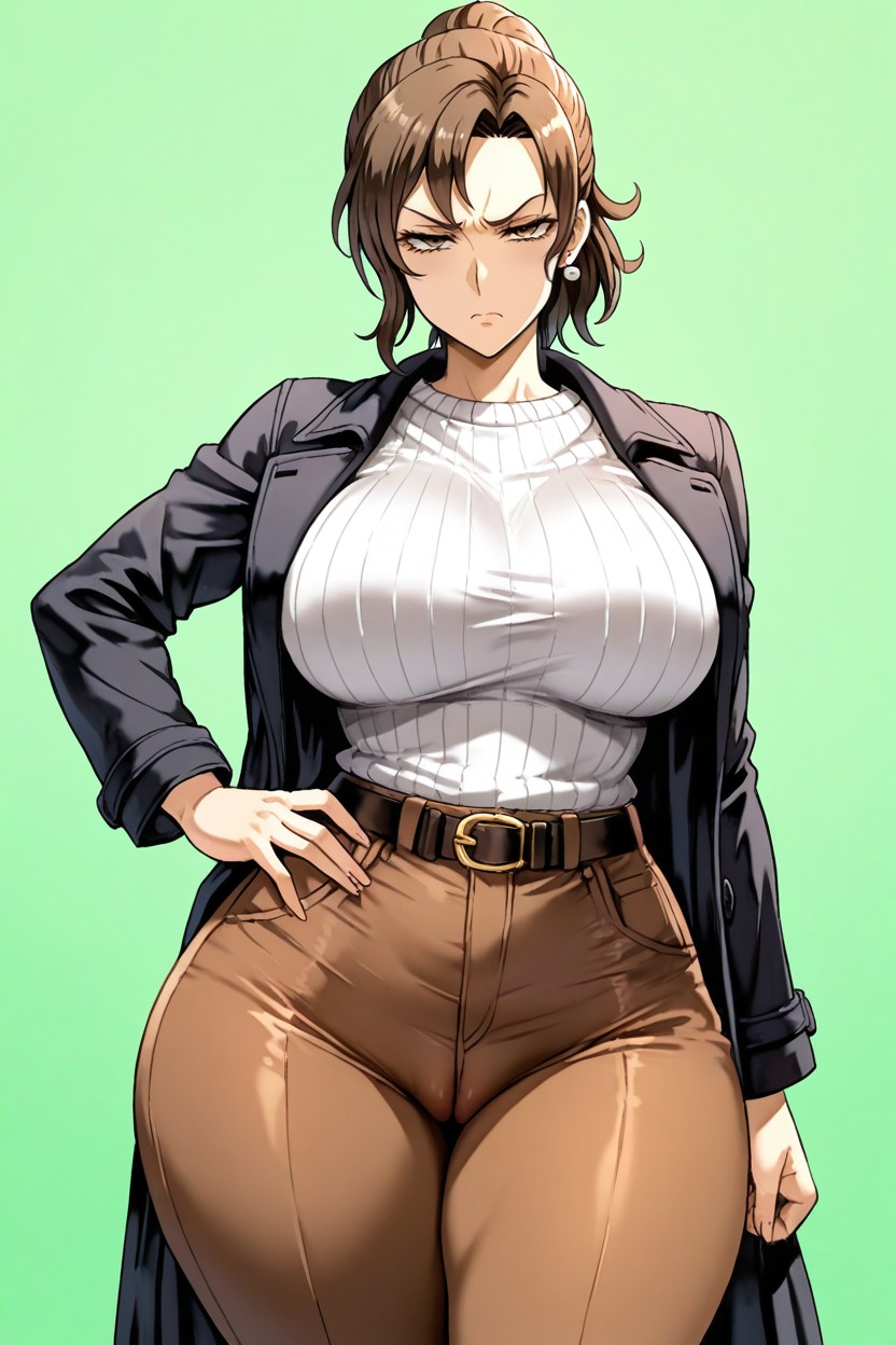 Brown Eyes, Silent, Uncensored Hentai AI Porn