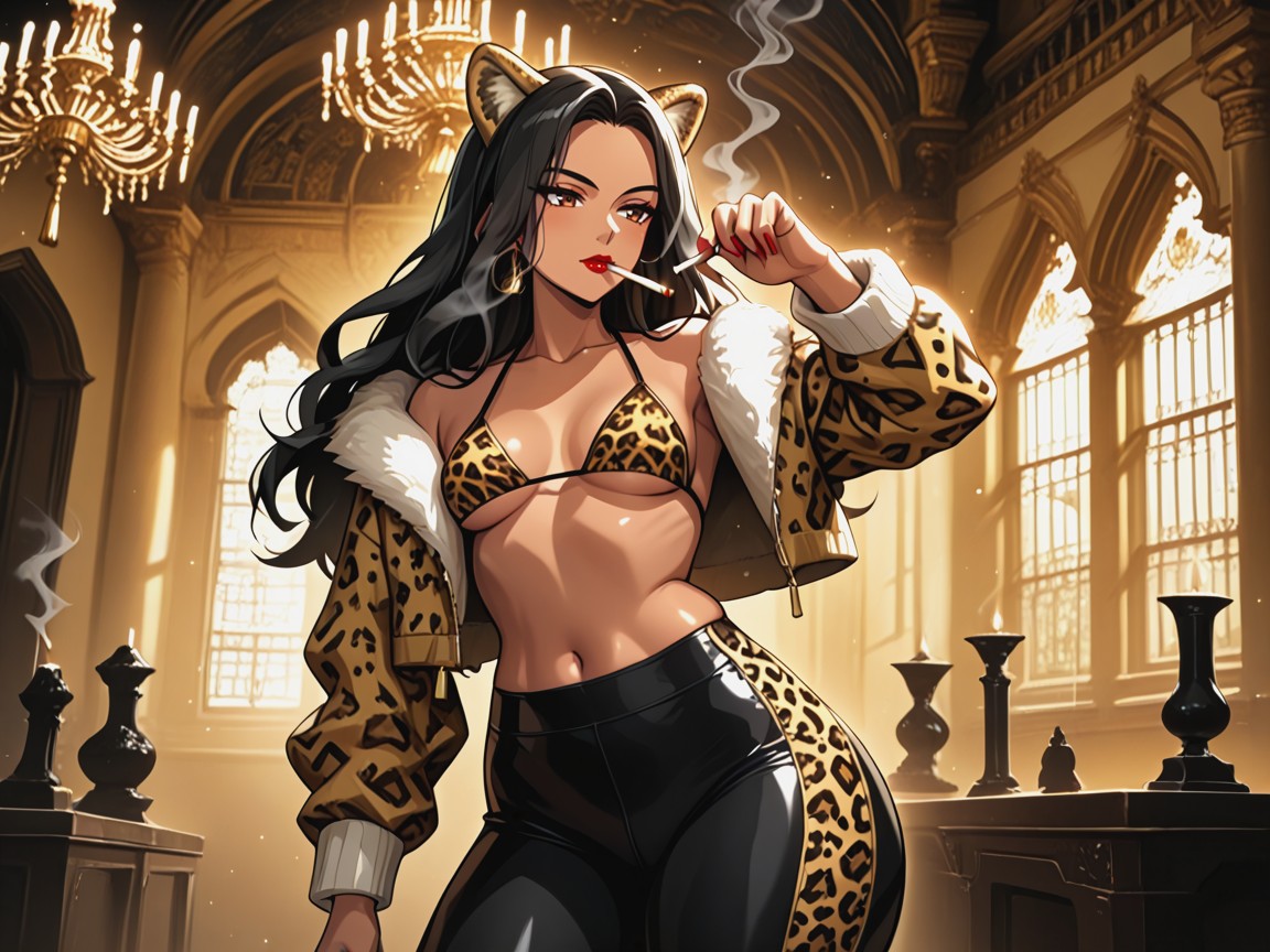 Cigarette In Mouth High, Mansion Location, Diva Role AI Porn
