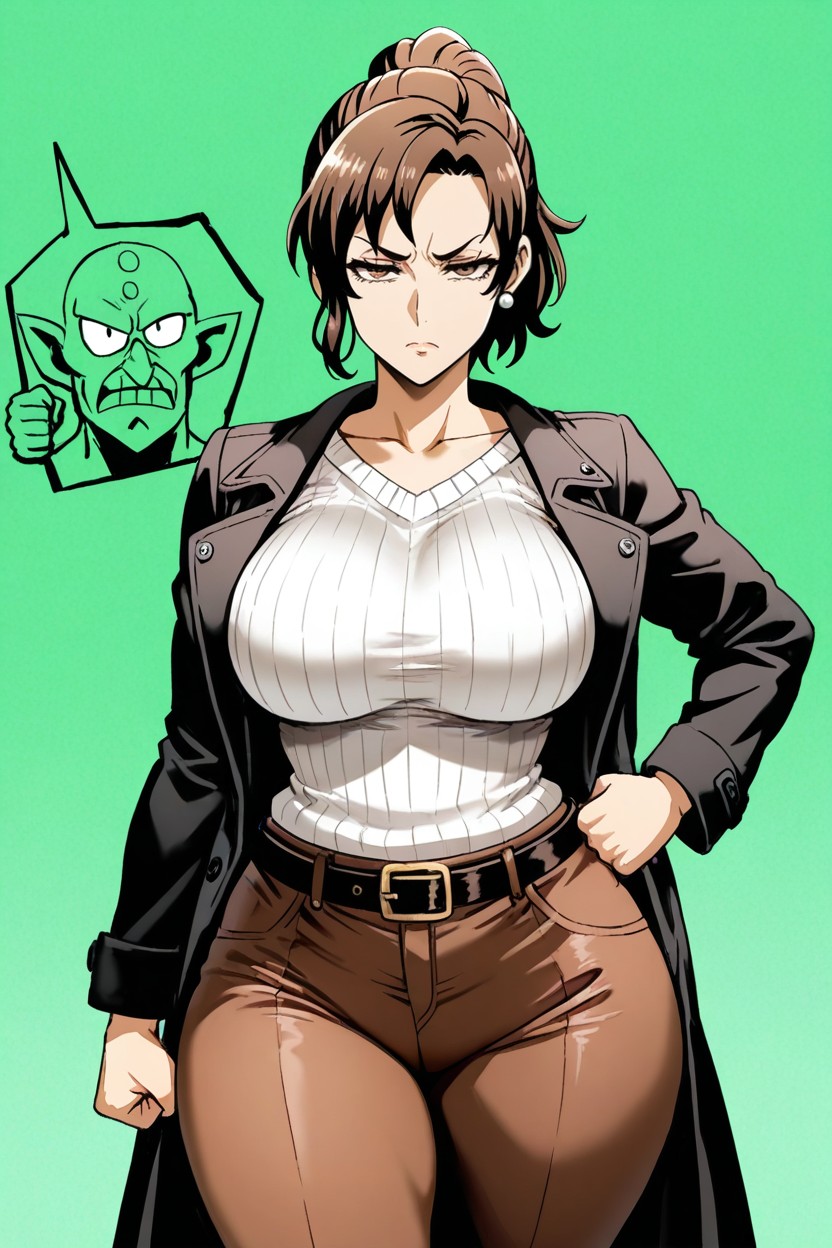 Alone, Pearl Ear Studs, Frowning Hentai IA