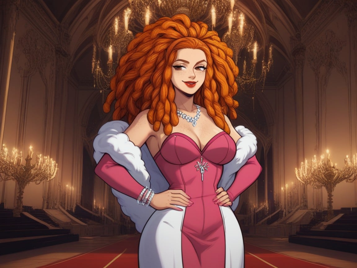 Low Torso Height, Diamond Necklaces, Sharp Lines And Edges Latina AI Porn