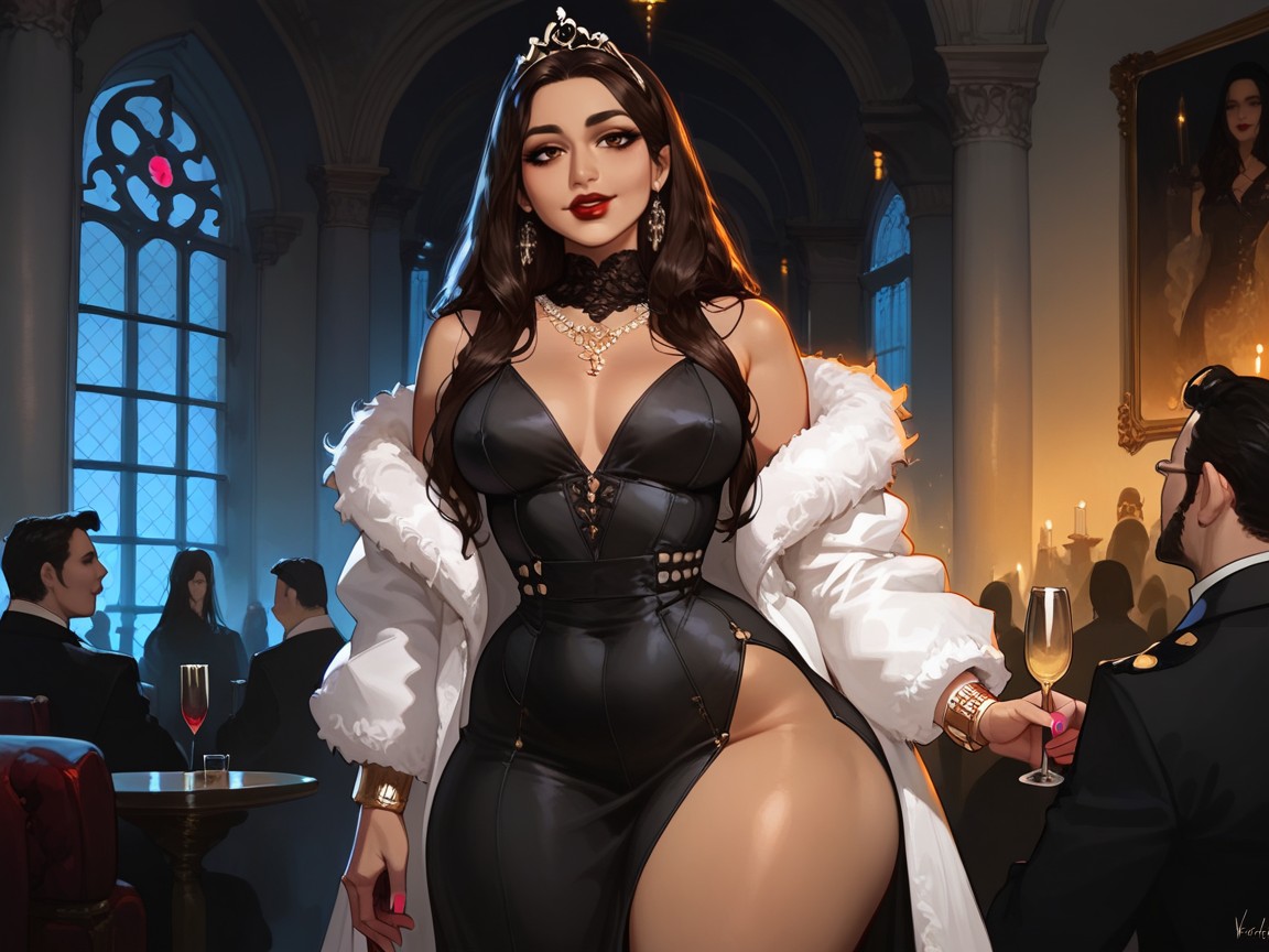 Lacio, Chandelier In Distance, Neón Hentai IA