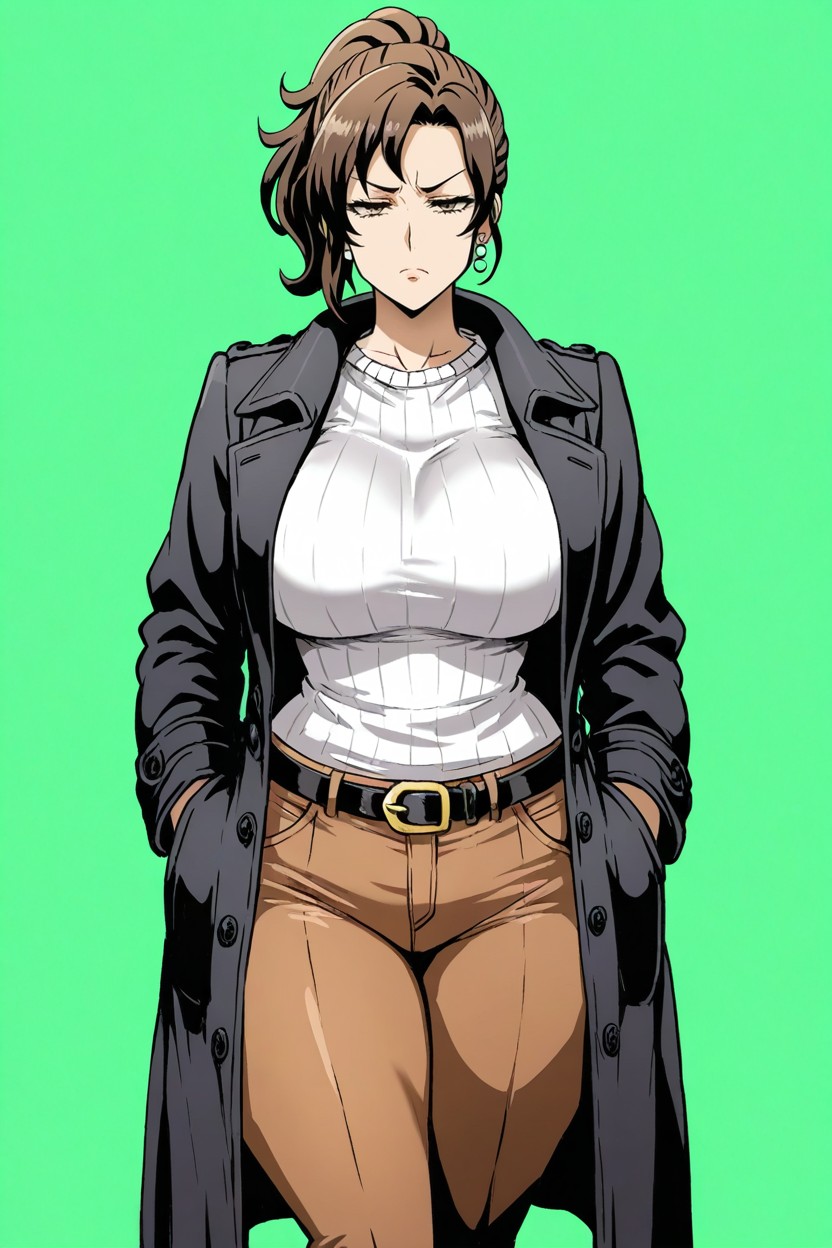 Annoyed Expression, Curvy Milf, Frowning Hentai IA