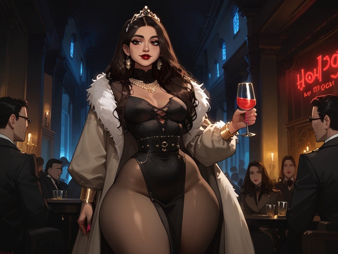Pale Tan Skin, One Latina Woman, Gold Jewelry Hentai AI Porn