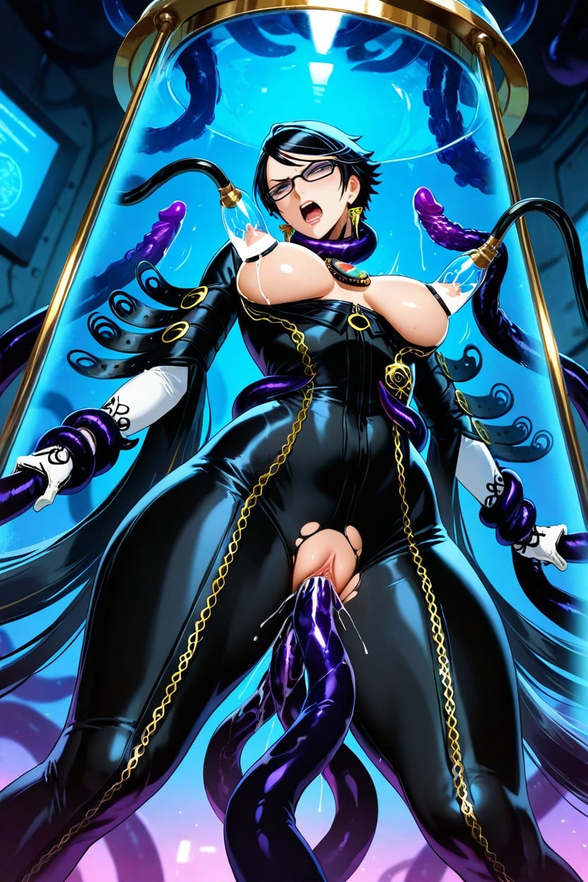Disgusted, Medium Breasts, Bayonetta From Series Bayonetta Hentai AI Porn
