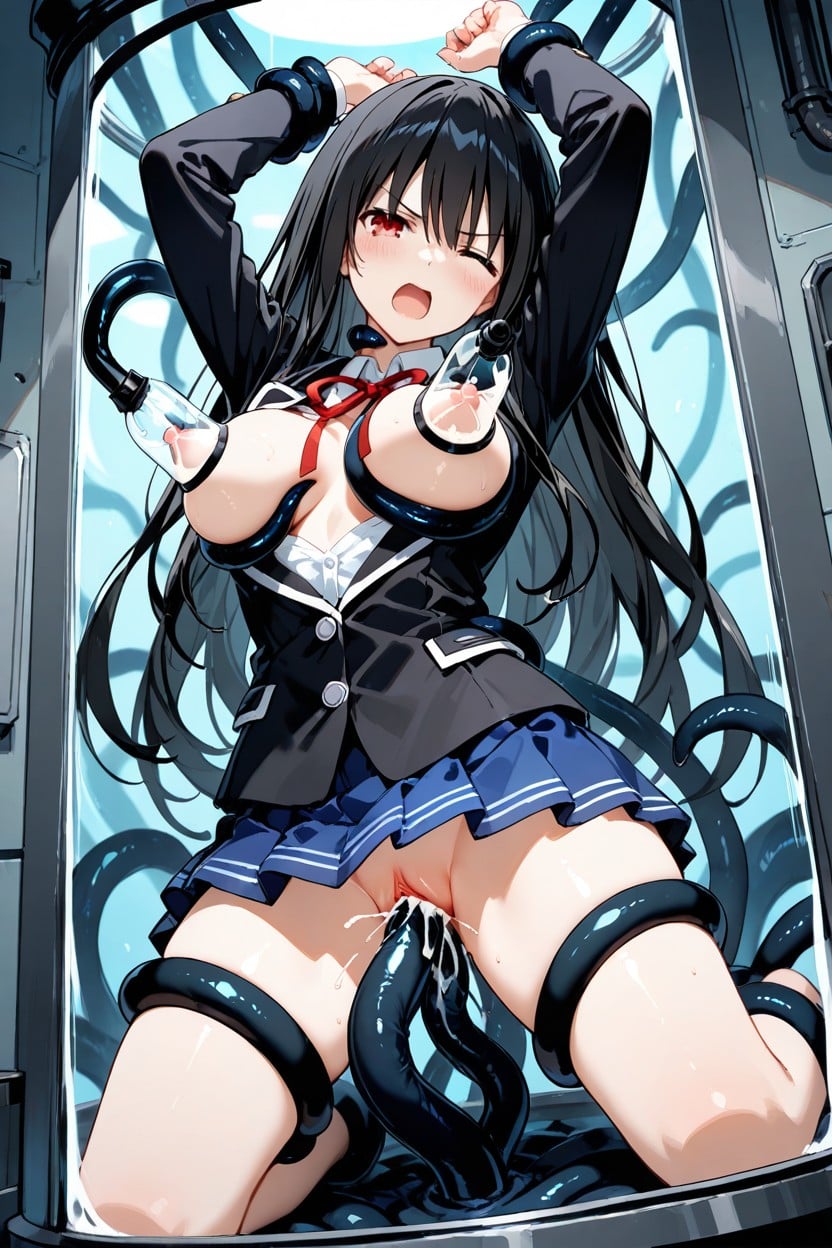 Milking Machine, Kurumi Tokisaki From Date A Live, Angry Hentai AI Porn