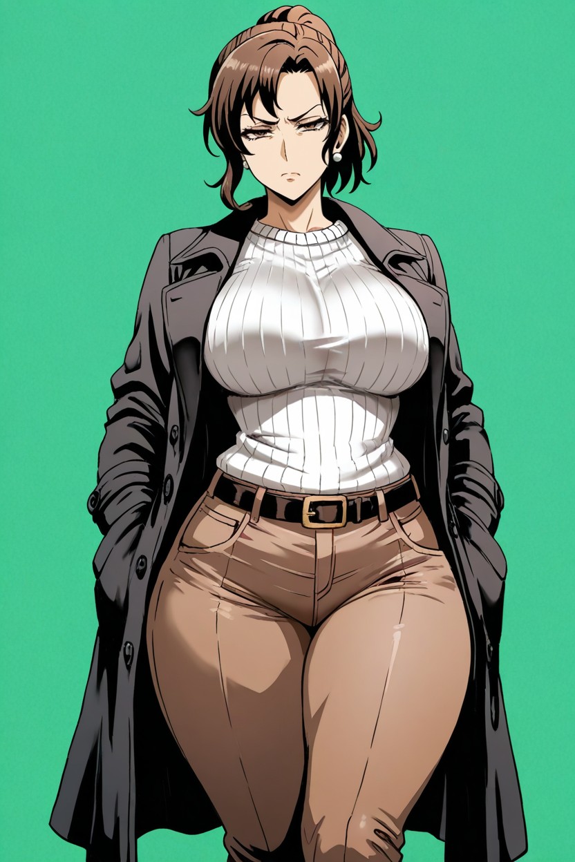 Alone, Empty Background, Facing Viewer Hentai AI Porn