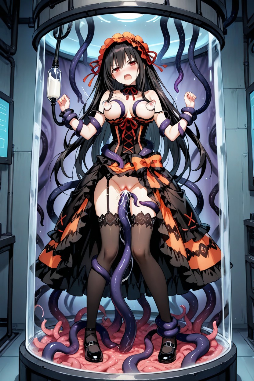 Orgasm, Tentacles Around Belly, Exposed Nipple Hentai IA