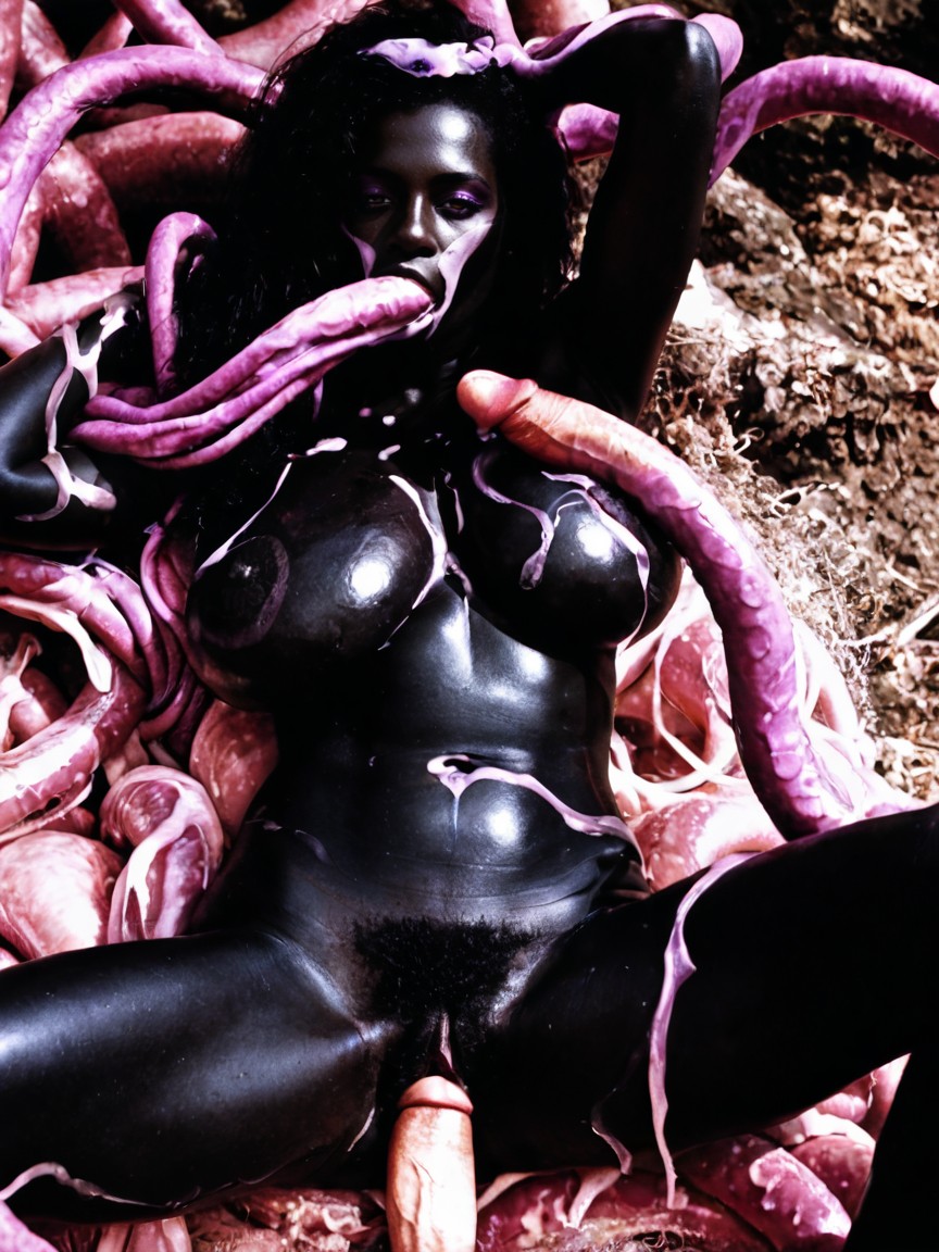 Tentacles Shaped Like Penises, Naked, Tentacles In Mouth AI Porn