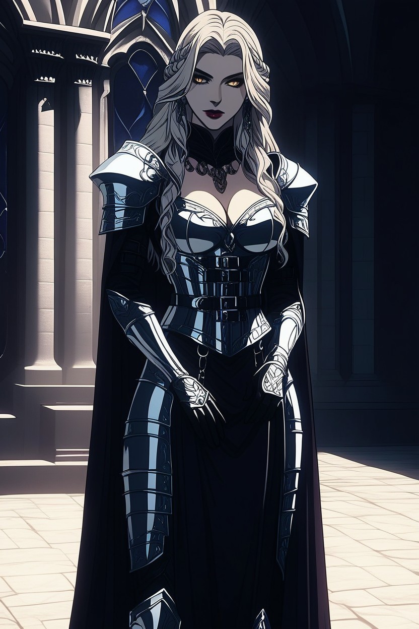 Female Fantasy Knight, Cleavage, Detailed Hentai AI Porn