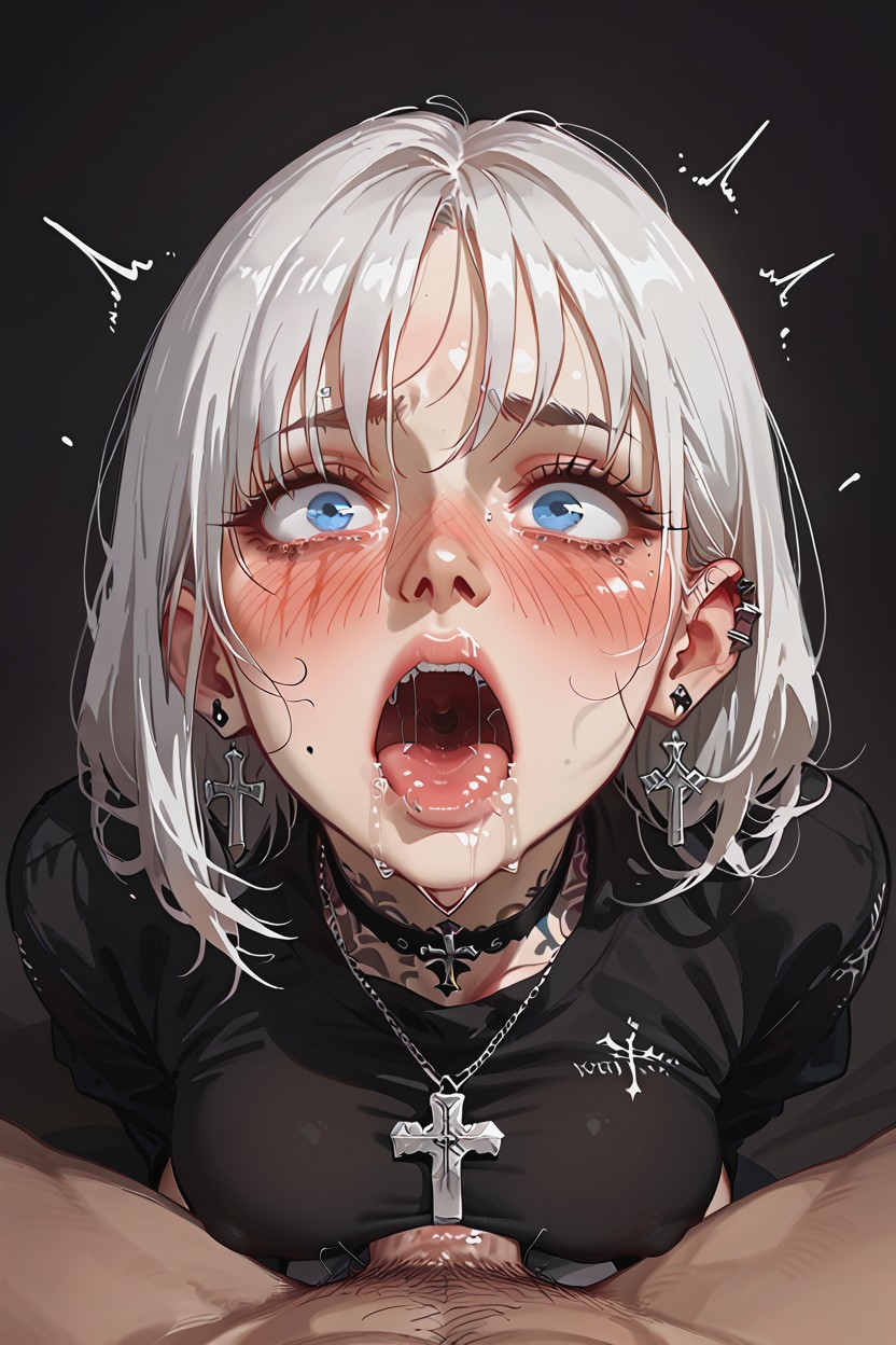 Silver Cross Earrings, 25+, Gwen Stacy Hentai IA