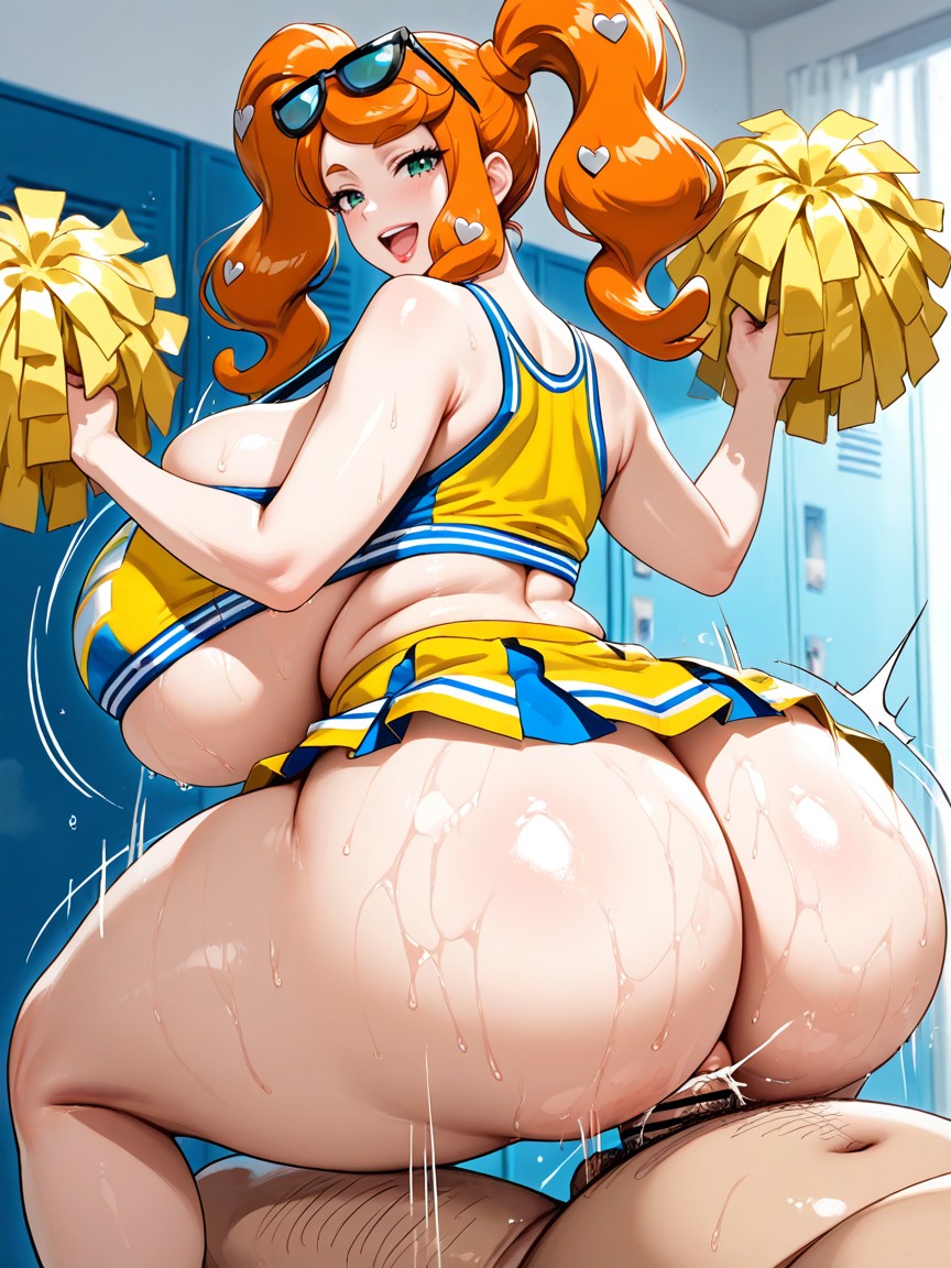 Perfect Hands, Dynamic Movement, Large Brown Bimbo Lips AI Porn