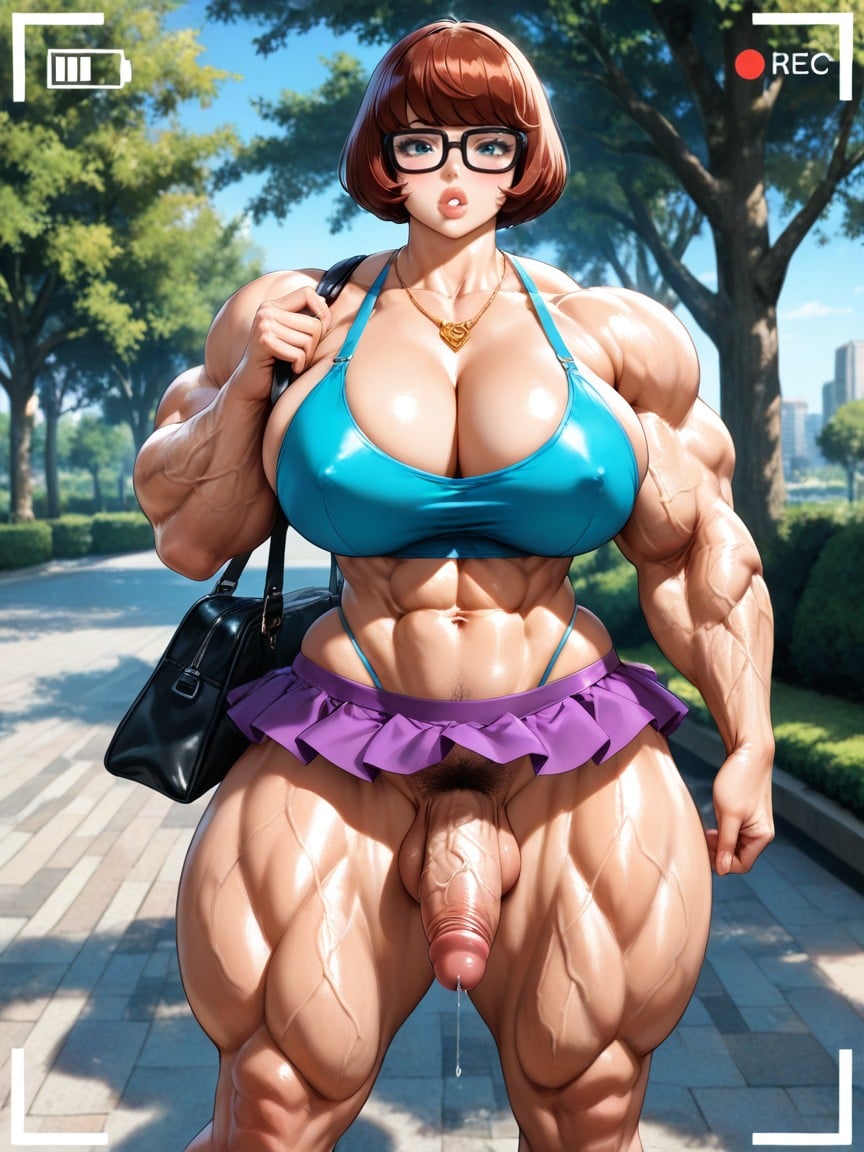 Velma Dinkley From Scooby Doo, Toned, Bimbo Hentai AI Porn