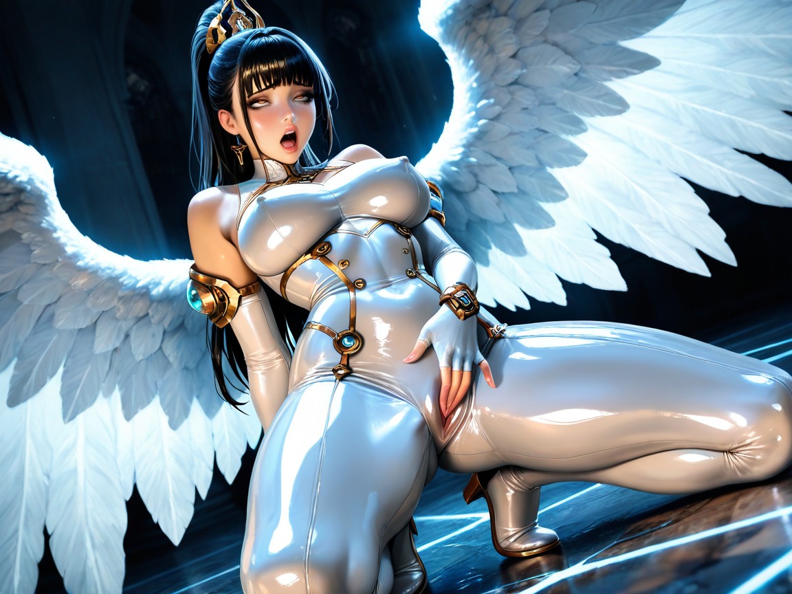 Oiled Clothes, Hourglass Waist, Massive Eyes Hentai AI Porn