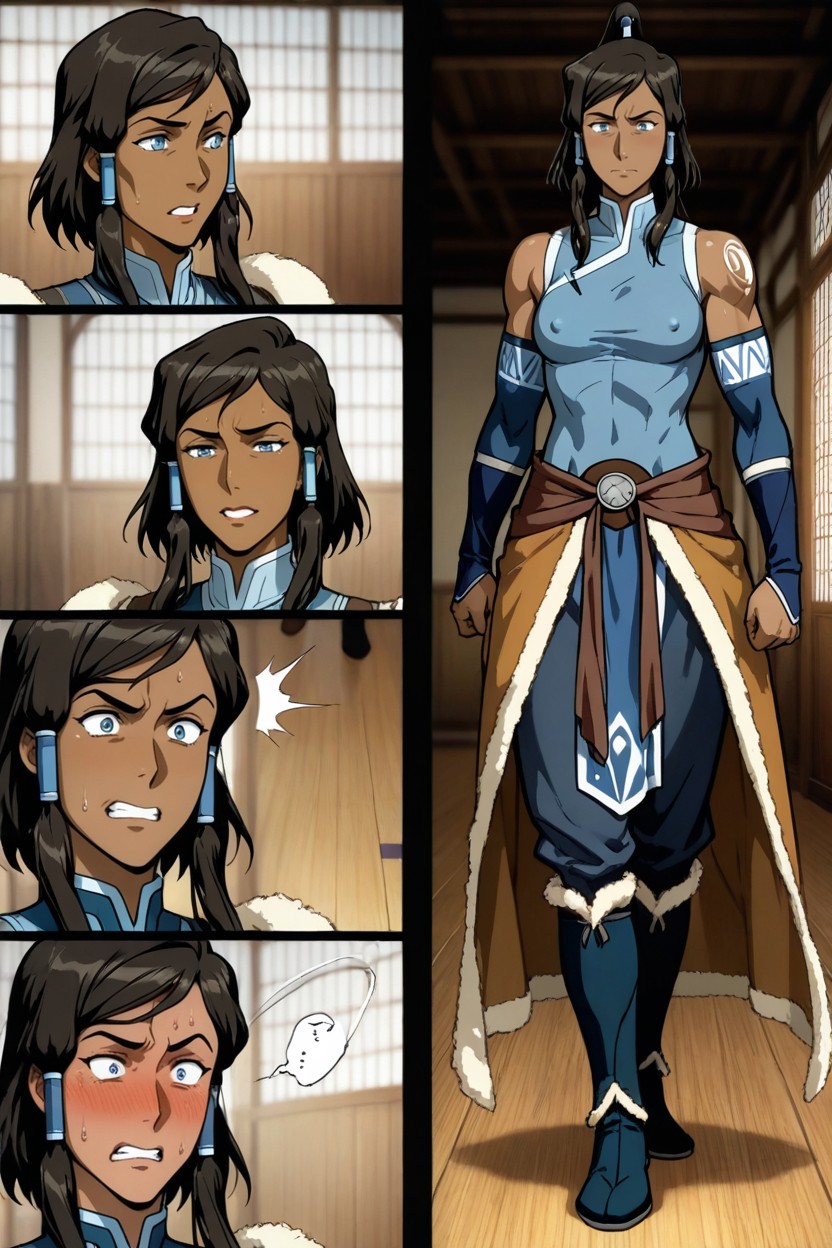 Multiple Different Views, Mens Touch Her Clothes, Disgusted Hentai AI Porn