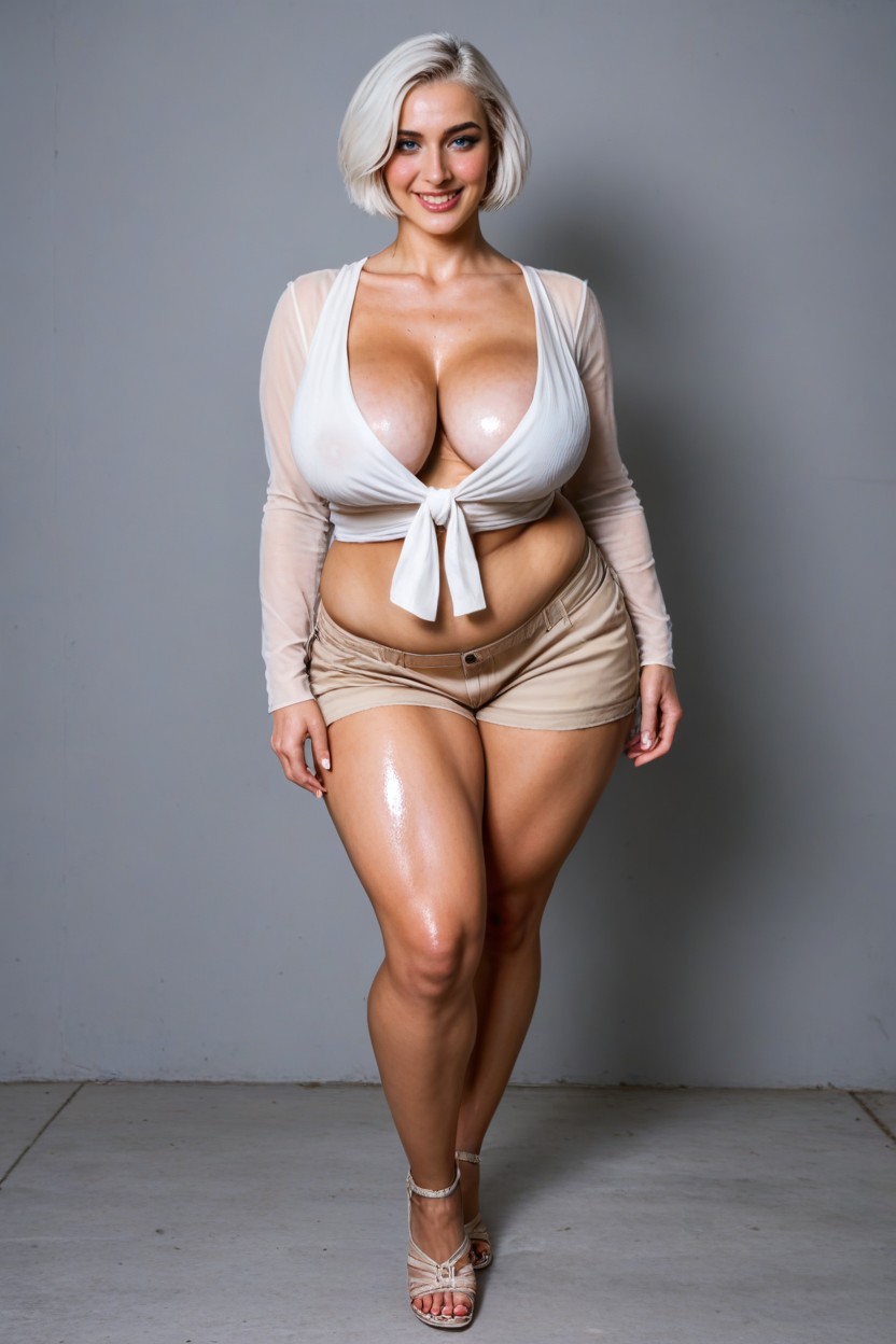 25+, Big Natural Tits, Detailed Face AI Porn