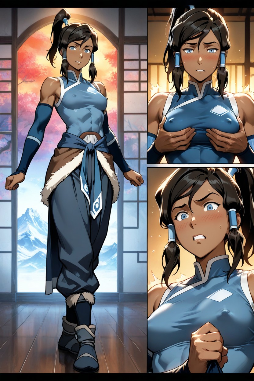 Small Breasts, Korra From Avatar, Mens Touch Her Clothes Hentai AI Porn