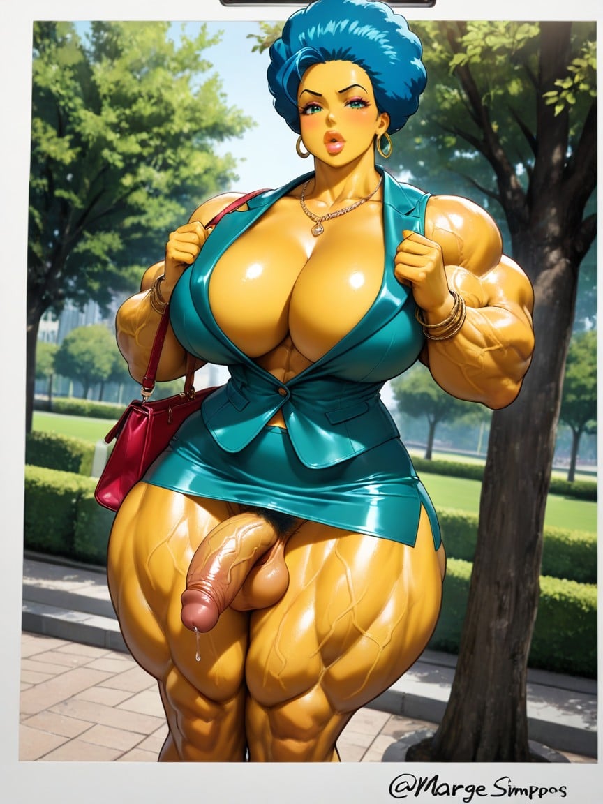 Thick Thighs, Bodybuilder, Massive Muscle Trapez Hentai IA