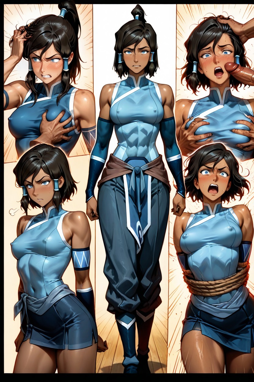 All Masterfully Hyper Dynamic Poses, Skinny, Mens Restrained Her Hentai AI Porn