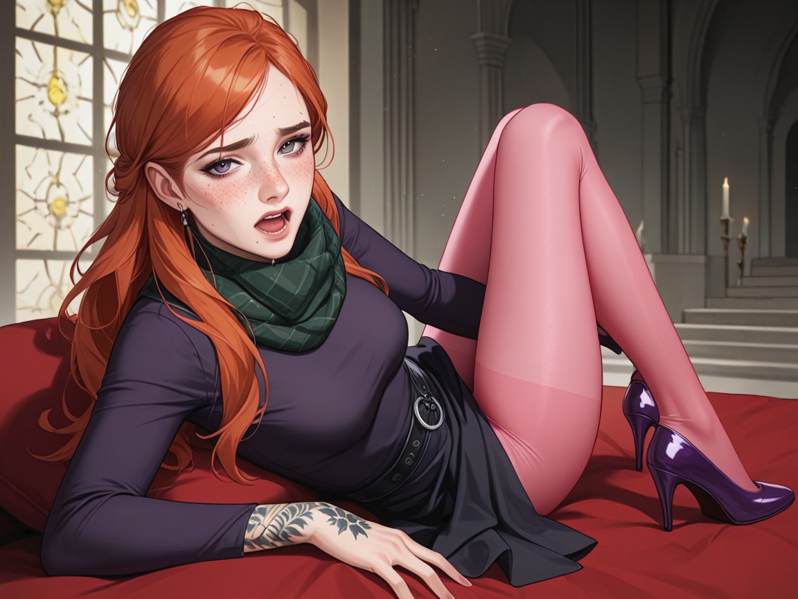 Small Ass, Skinny, Orange Red Hair AI Porn