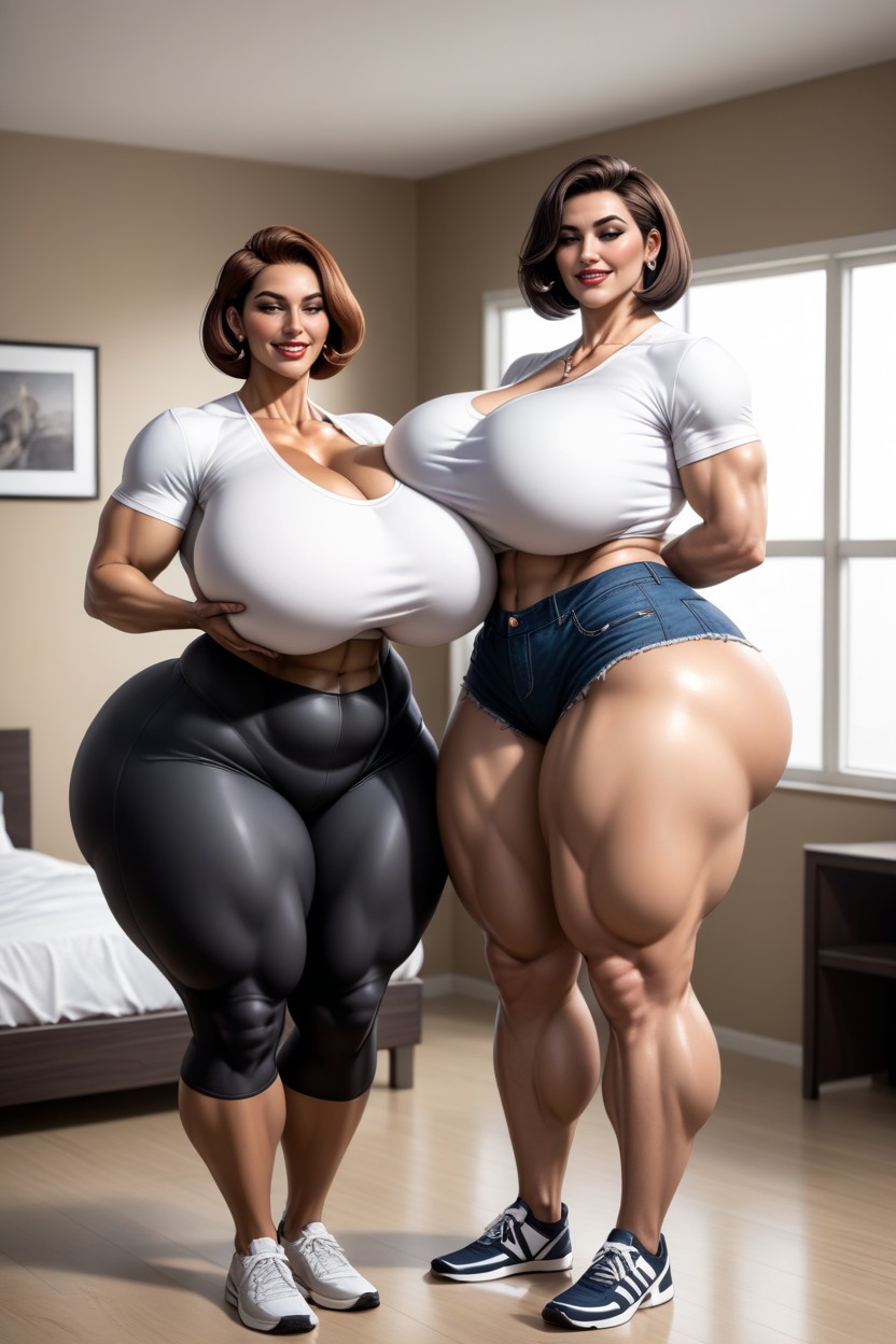 Groping, Extremely Large Ass, Bedroom AI Porn