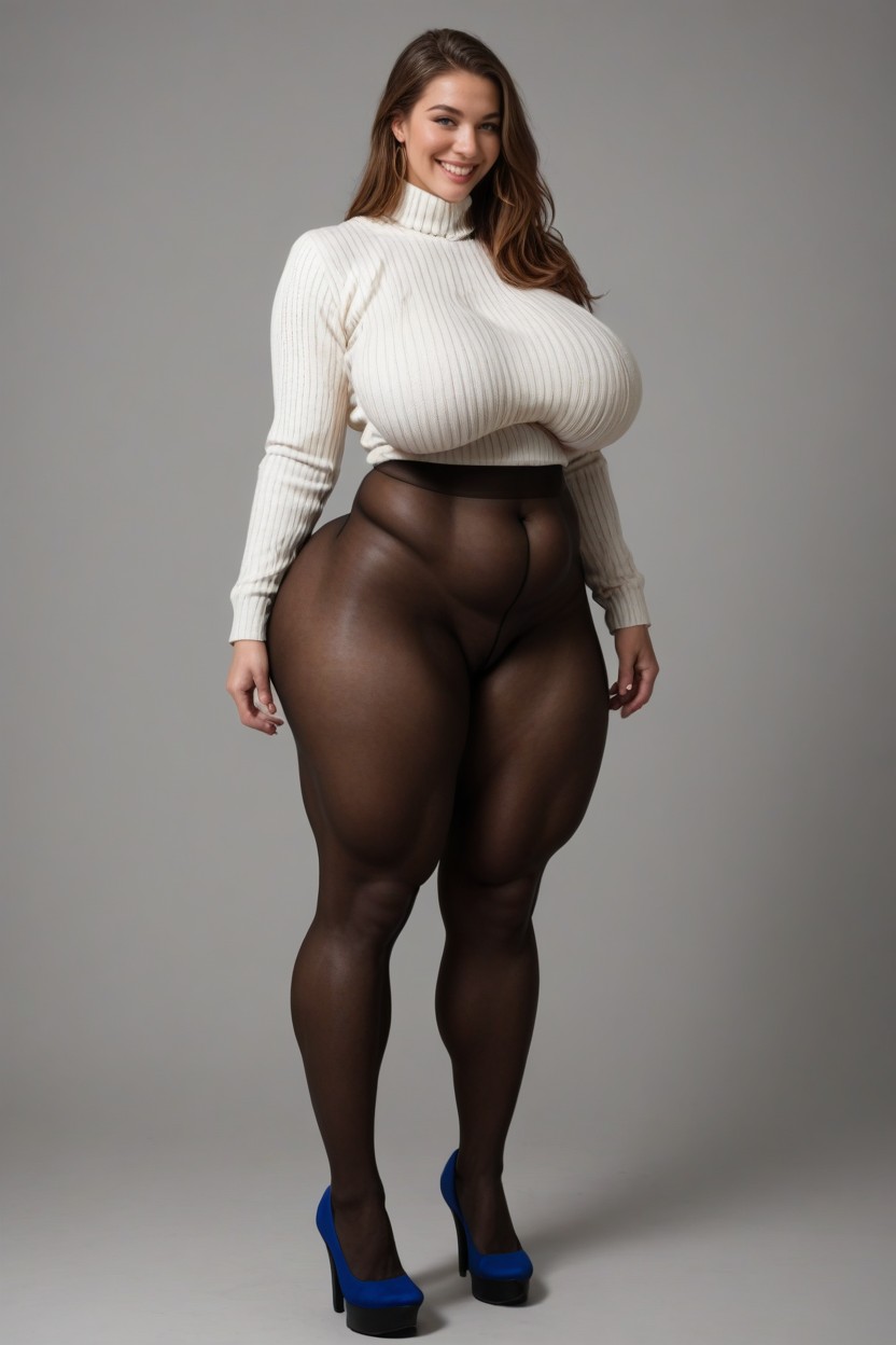 Round Legs, Side View, 2 People AI Porn