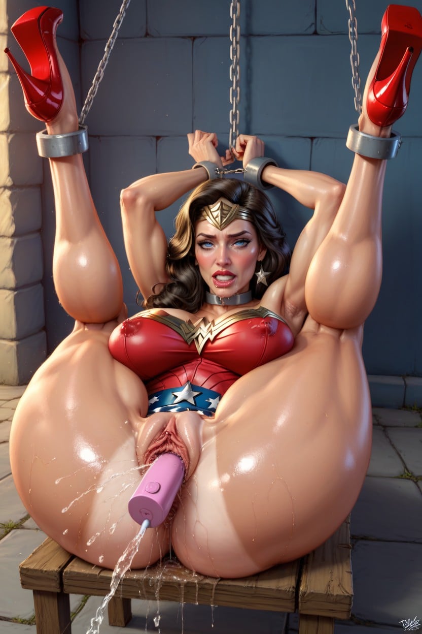 The Floor Is Covered In Pussy Juice, Rolling Eyes, Vibrator Egg In Deeping Vaginal AI Porn