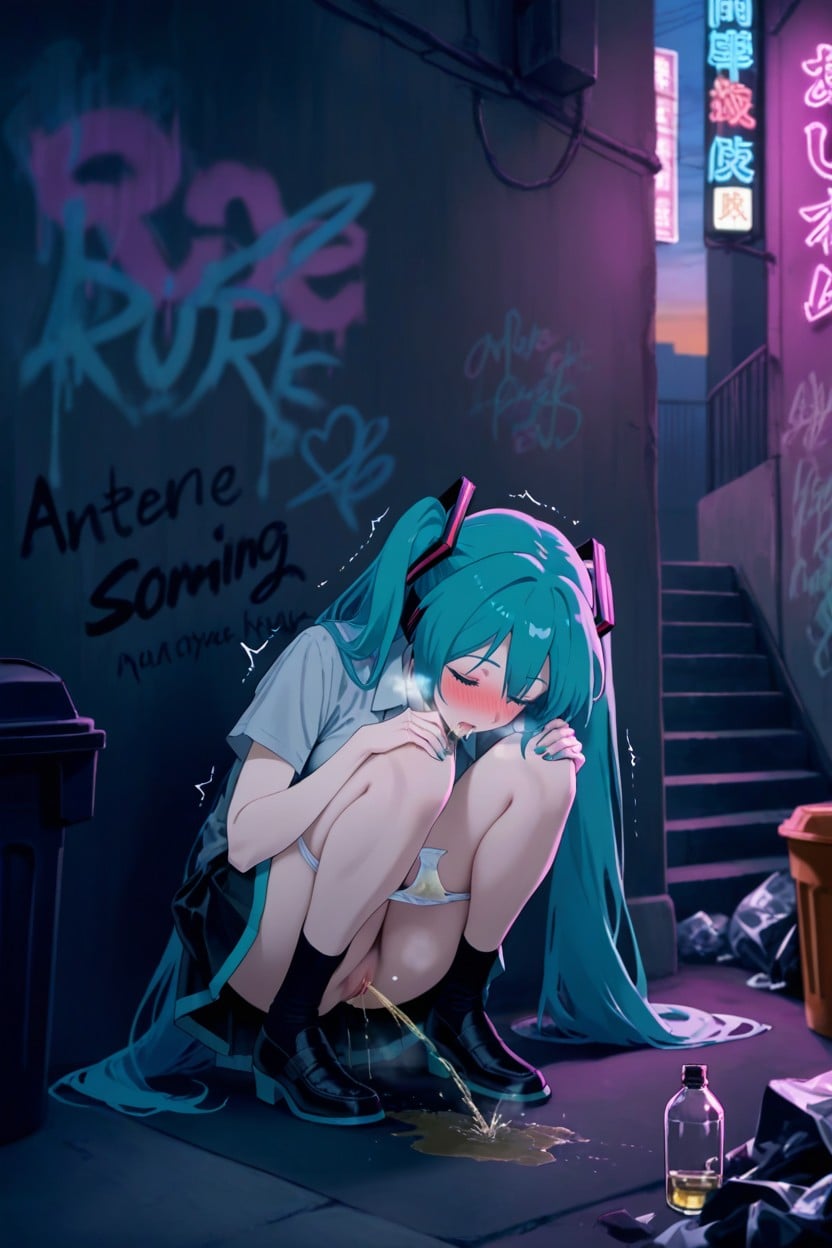 Smelly Pussy, Deep And Rich Hair Color, Neon Lights Hentai AI Porn