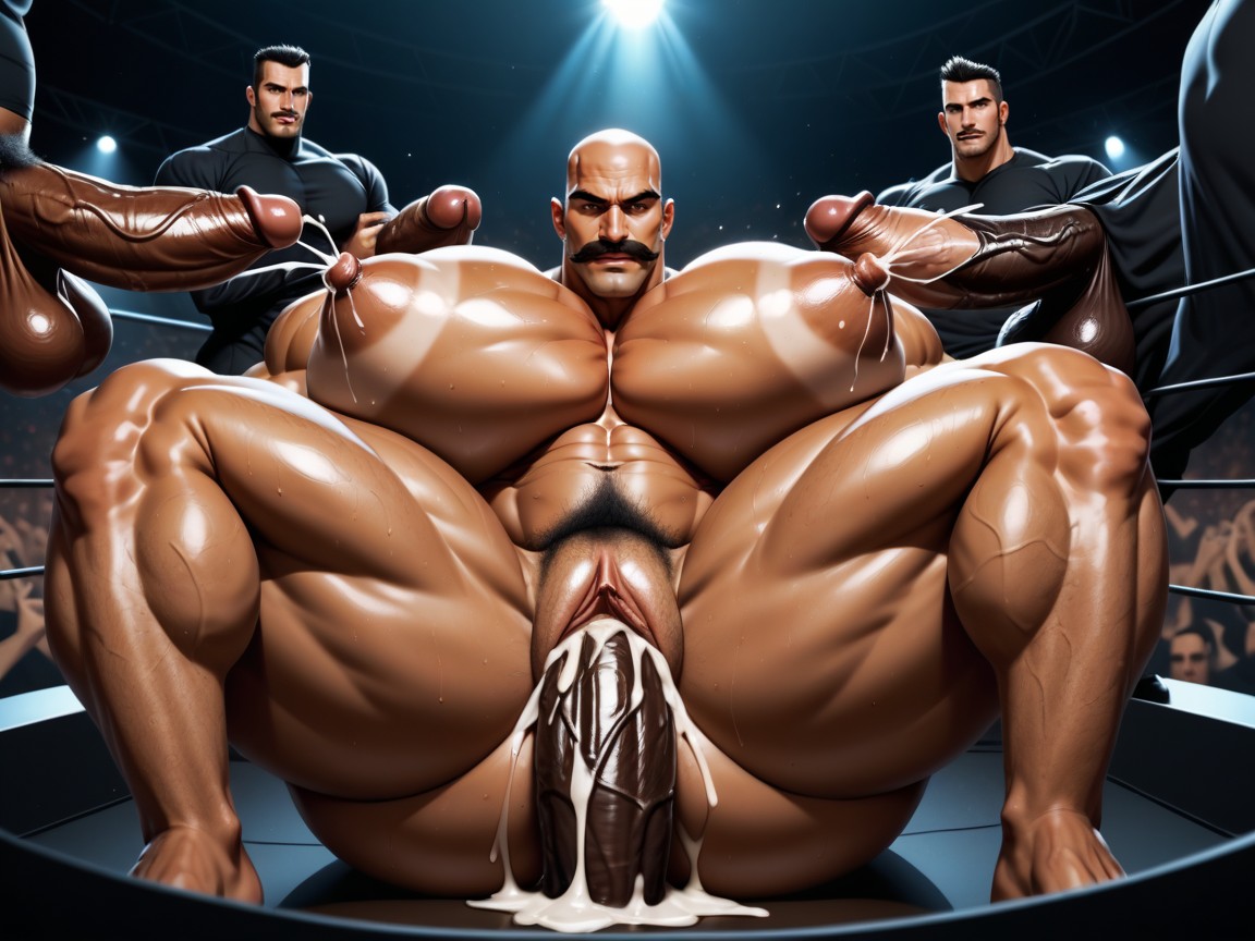 Gangbang Massive Ass, Focus Under Boob, Man Bald AI Porn