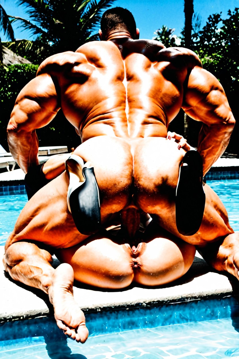 Toned, Woman Has Hair, Hyper Biceps AI Porn