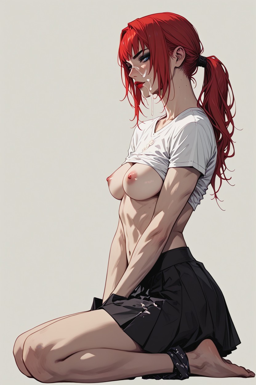 Full Body Shot, Perfectly Perky Breasts, Cum On Body Hentai AI Porn