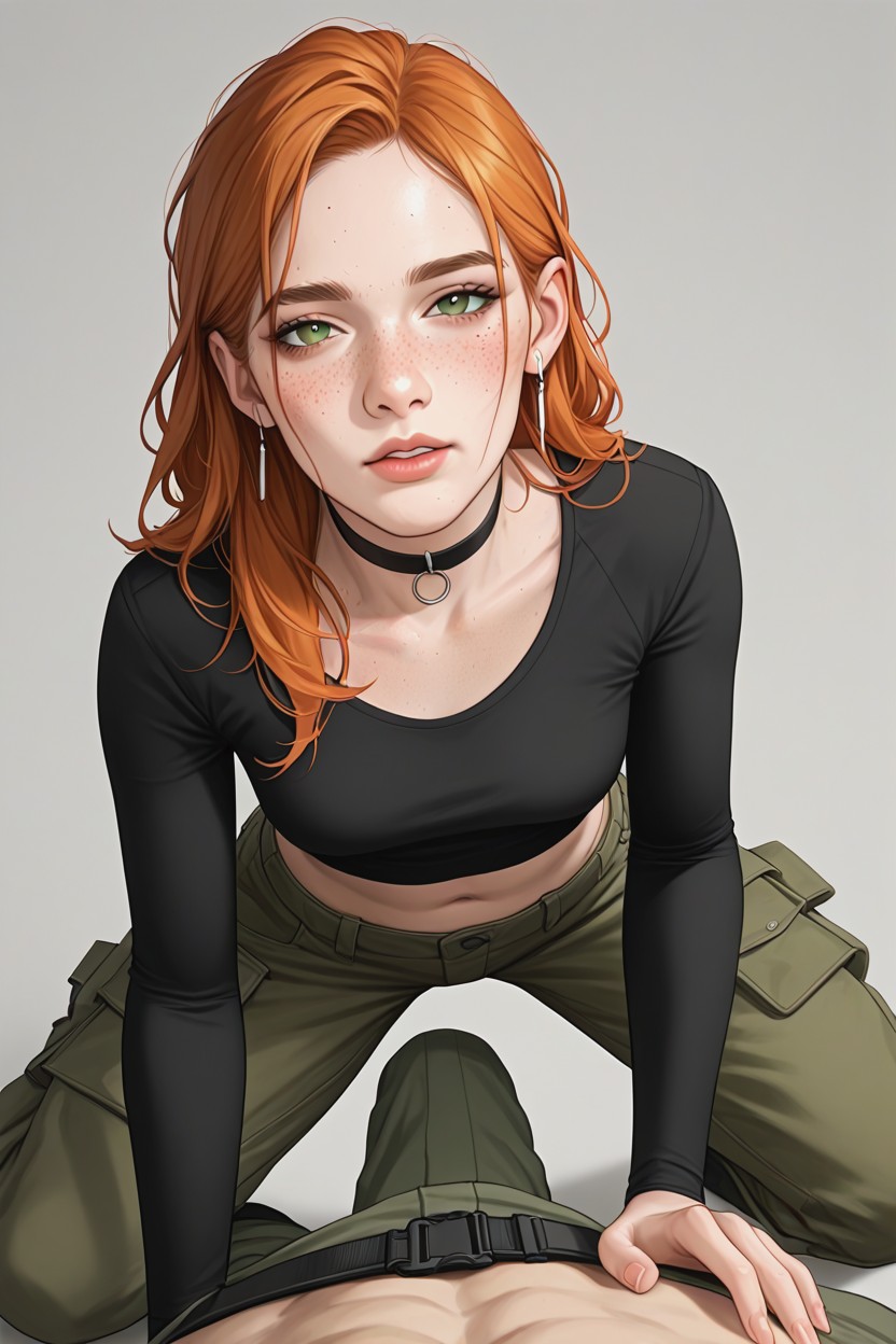 Small Breasts, Lined Eyes, E L L I E AI Porn