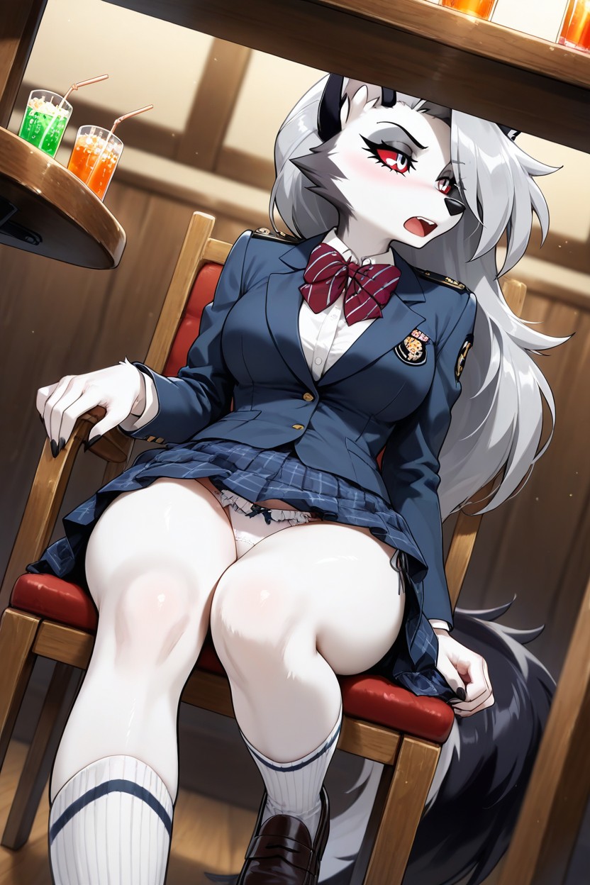 Frilly Ribbon, Loafers, Pretty Hentai AI Porn