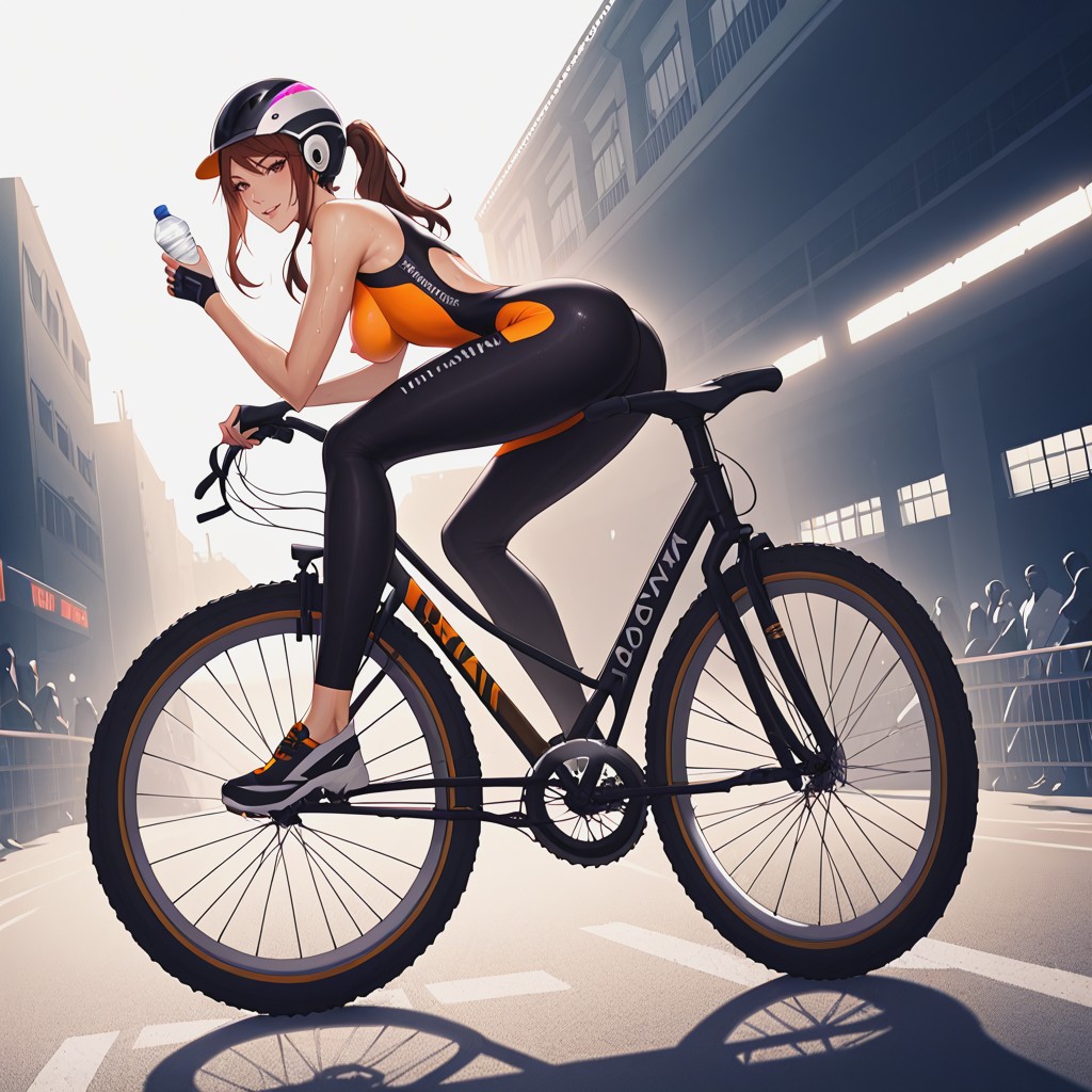 Cycling Cleats, Skinny, Bicycle Race Outfit Hentai AI Porn