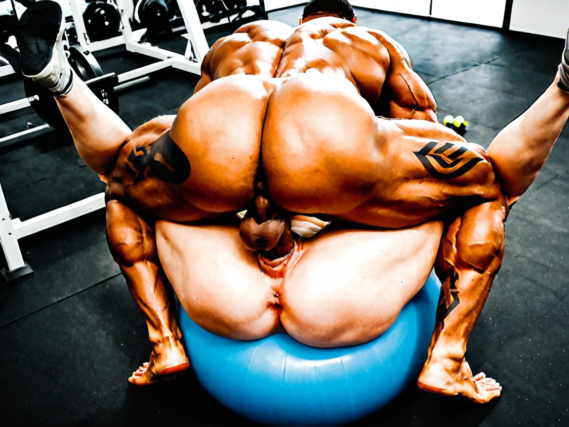 Perfect Hamstring, Extreme Detail Hyper Giant Cock, Perfect Pectoralis Major Huge Latissimus Cervix AI Porn