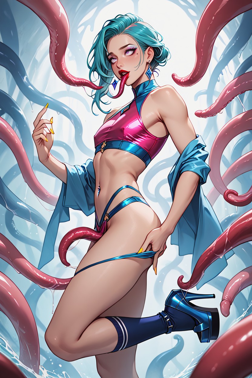 Focus On Eyes, Side View, Wide Eyes Hentai AI Porn