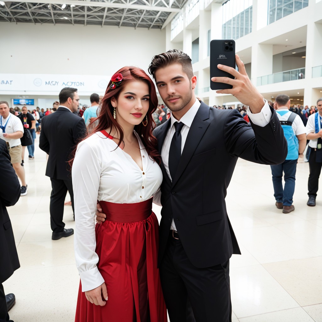 There Are Many Other Cosplayers In Colorful Costumes Busy Attendees, Taking A Selfie, 25+ Porno IA
