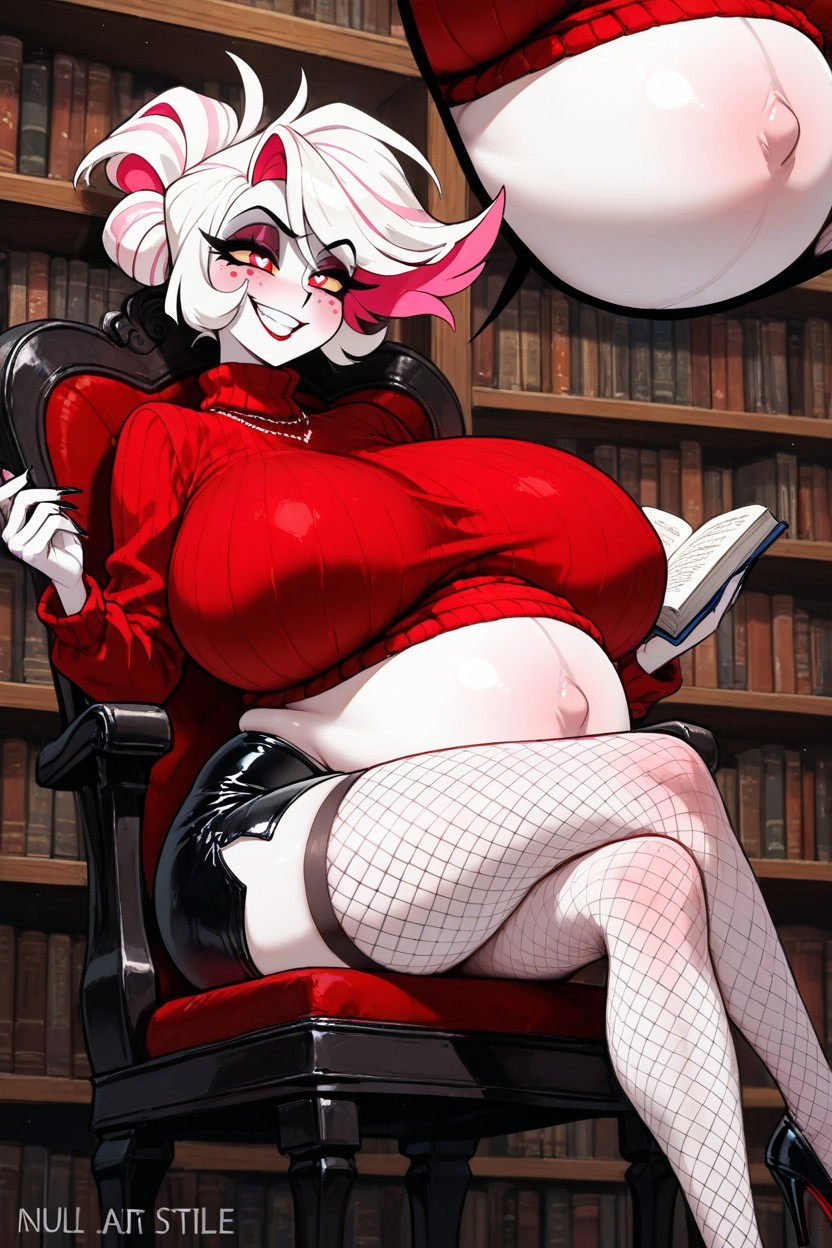 Medium Hips, Smile, Red Eyes AI Porn