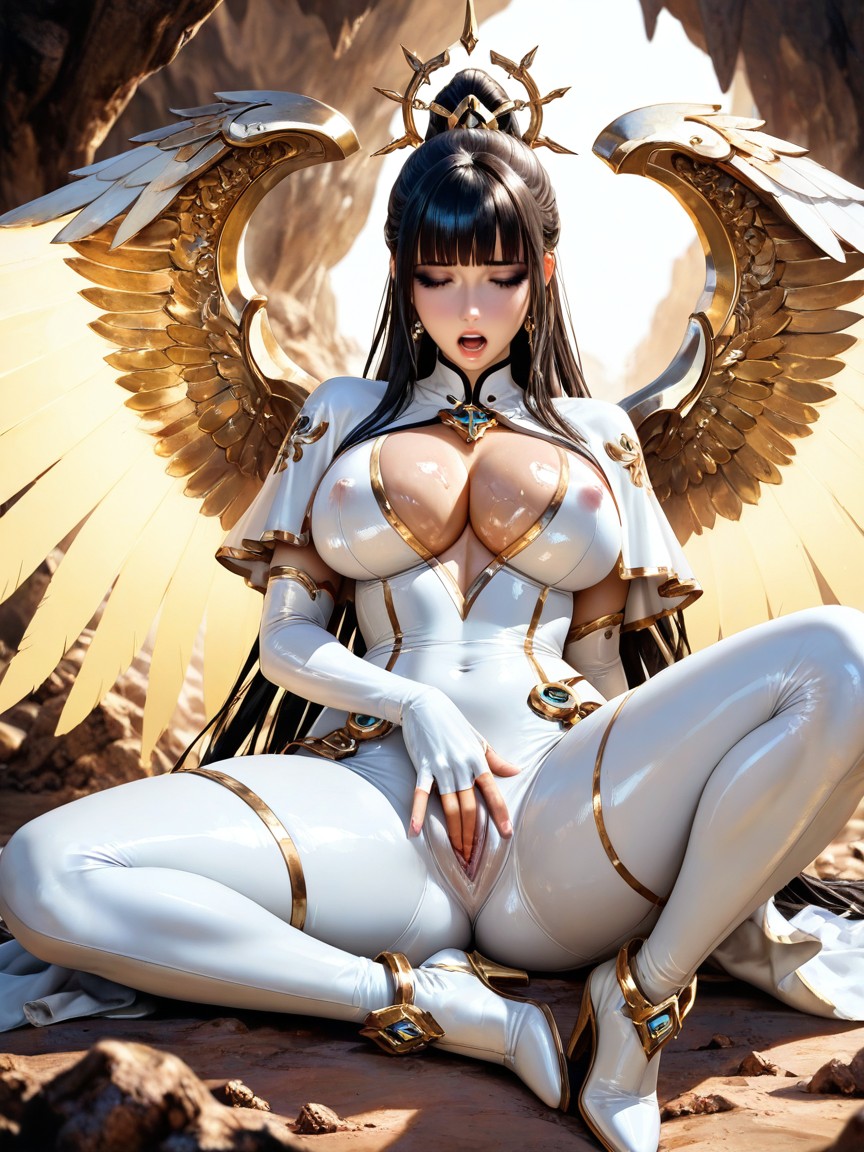 Masterwork, Erect Nipples, Straight Ponytail Hentai AI Porn