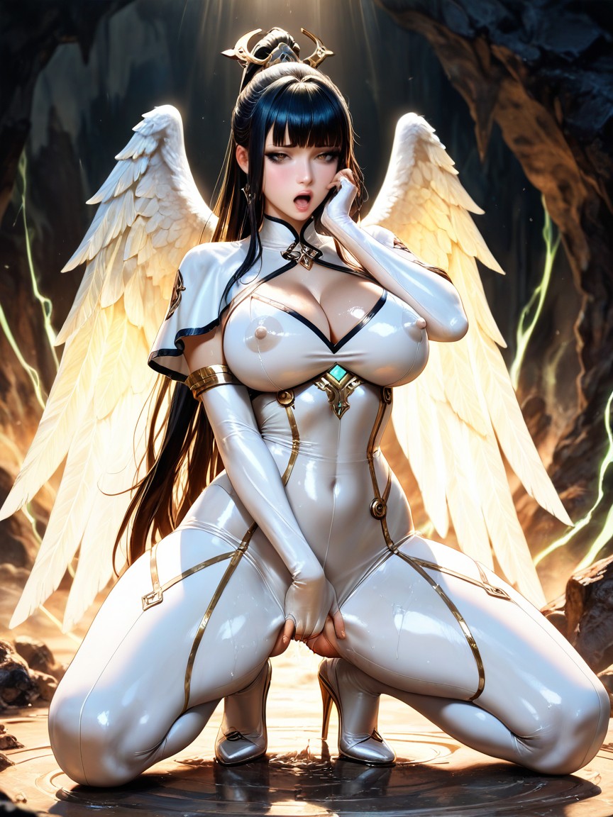 Mascara, Masterwork, Korean Woman With Brown Eyes And Black Hair Hentai AI Porn