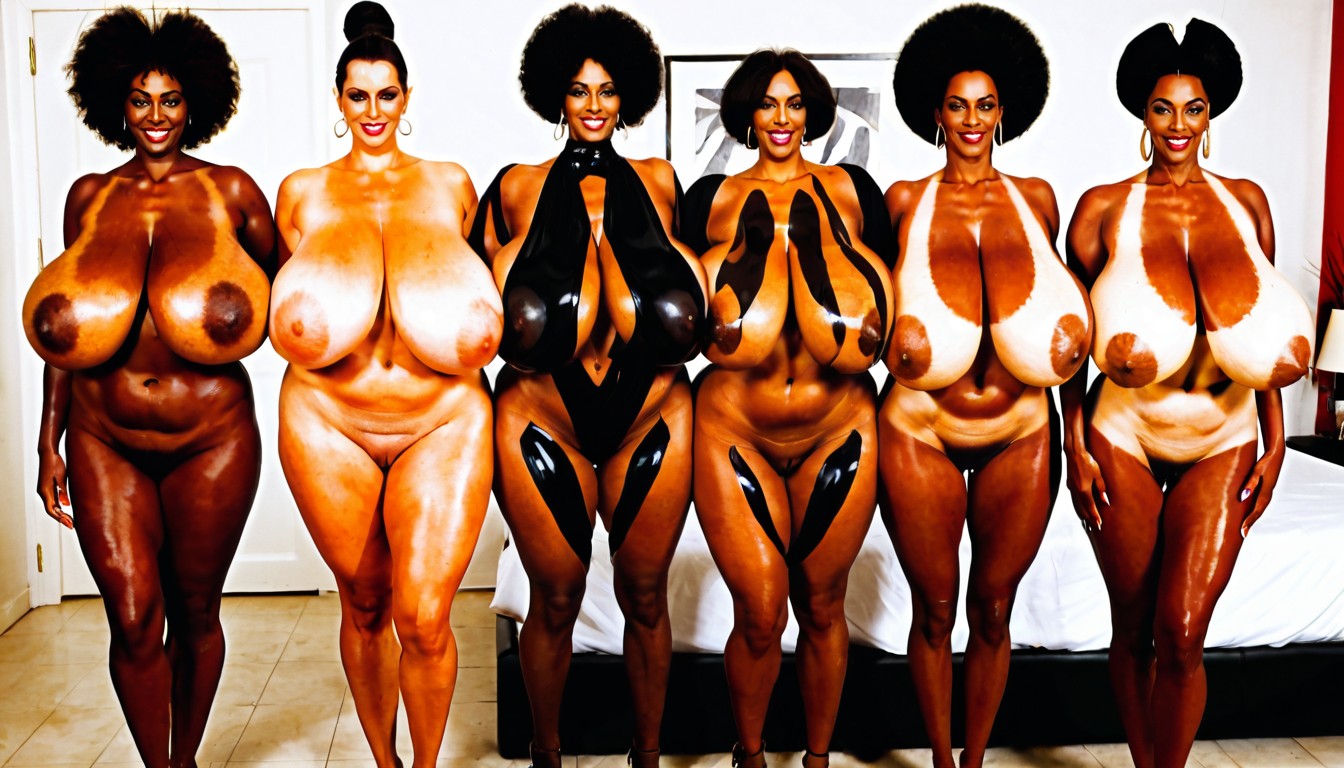 Extremely Saggy Breasts, Harén, Breasts With Stretch Marks Porno IA