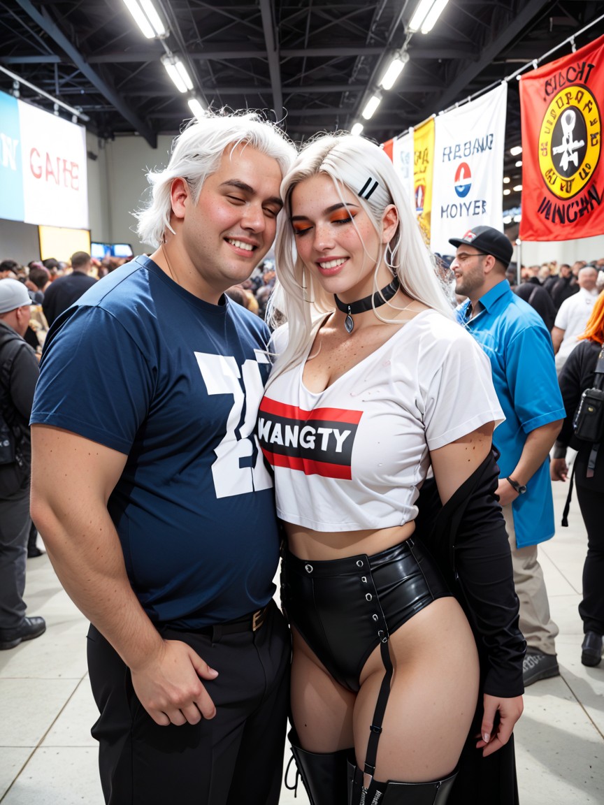 Break Comic Convention, Neón, Saggy Breasts Porno IA